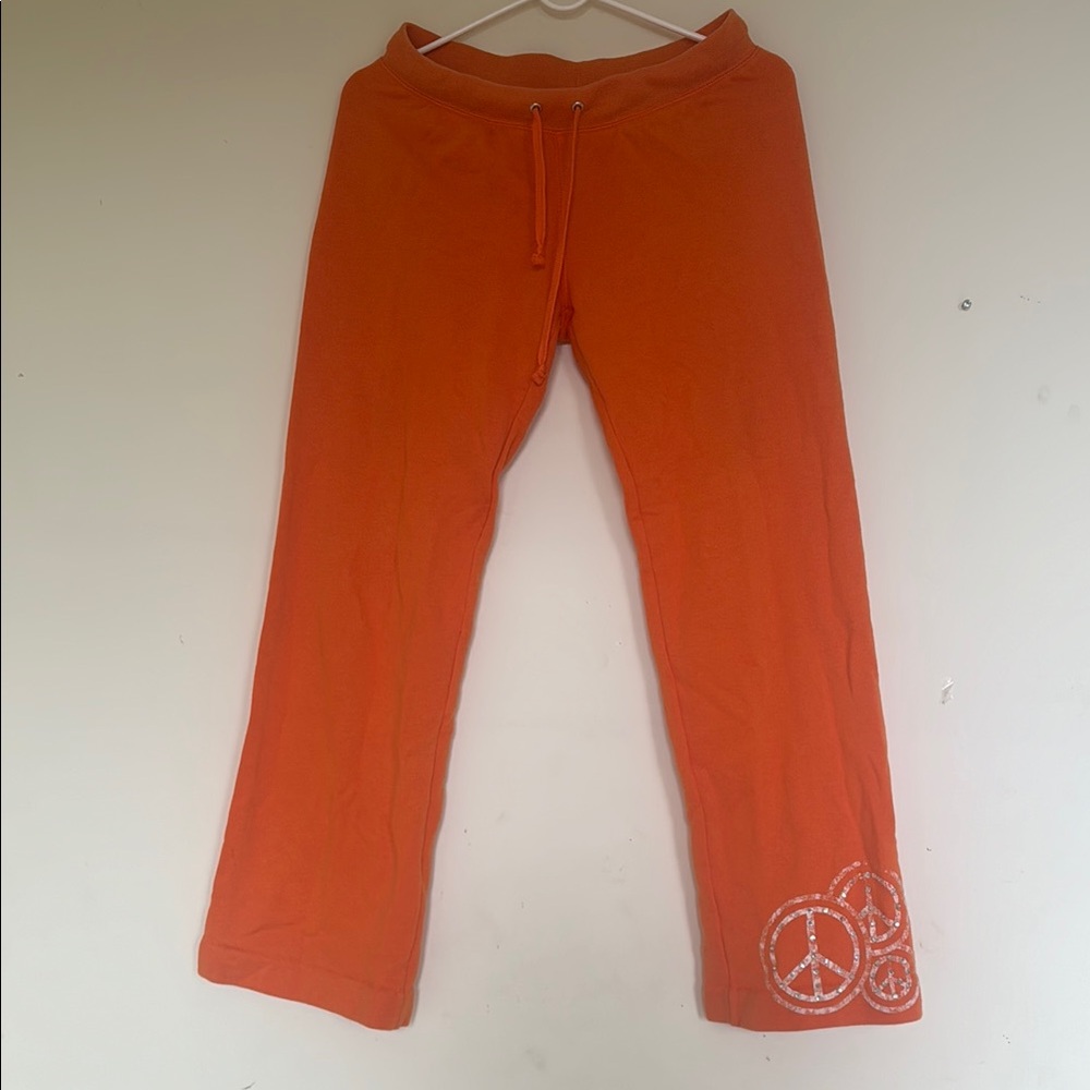 orange y2k sweatpants